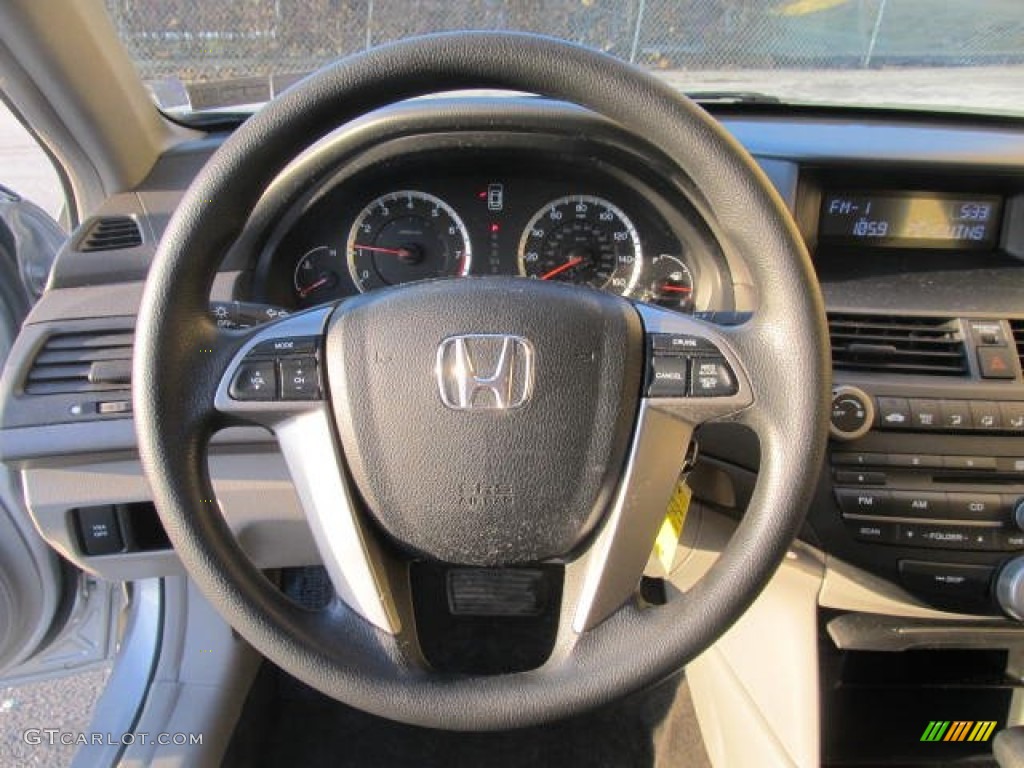 2009 Honda Accord LX Sedan Gray Steering Wheel Photo #77954501