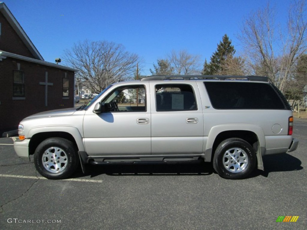 Silver Birch Metallic 2004 Chevrolet Suburban 1500 Z71 4x4 Exterior Photo #77955289