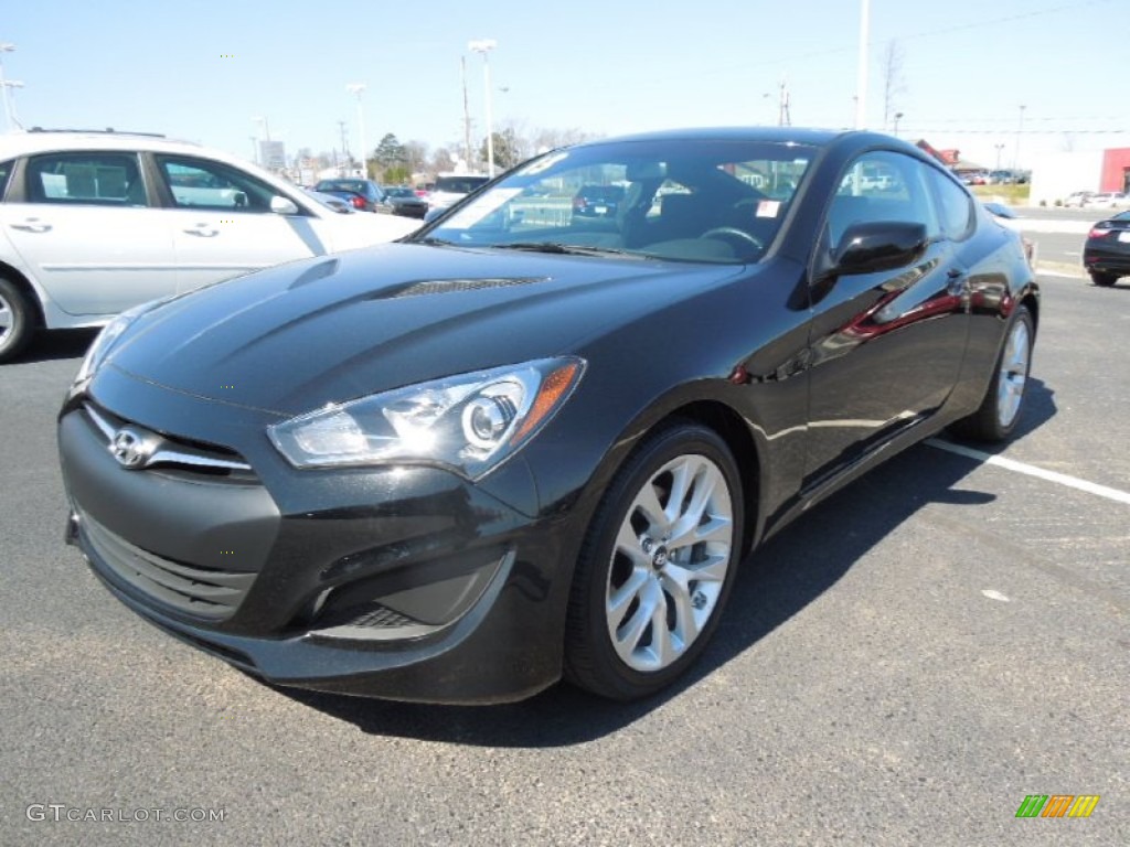 2013 Genesis Coupe 2.0T - Black Noir Pearl / Black Cloth photo #2
