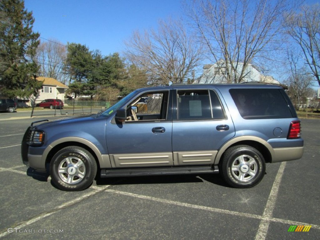 Medium Wedgewood Blue Metallic 2003 Ford Expedition Eddie Bauer 4x4 Exterior Photo #77955849