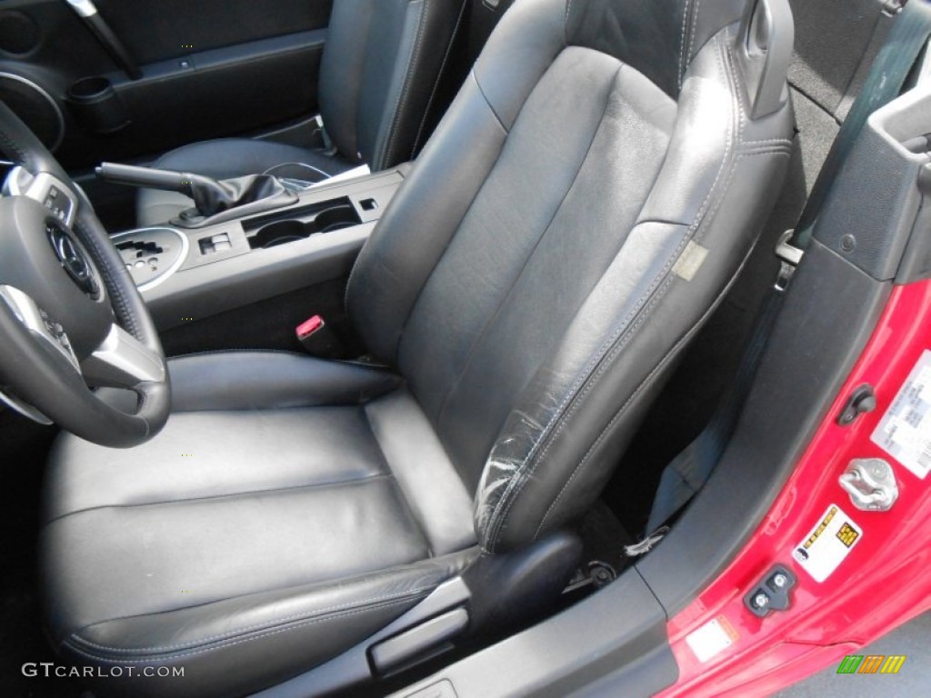 Black Interior 2007 Mazda MX-5 Miata Grand Touring Roadster Photo #77955896