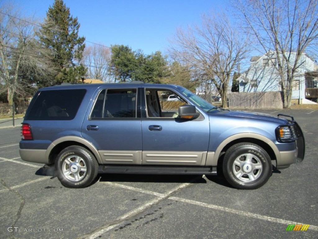 2003 Expedition Eddie Bauer 4x4 - Medium Wedgewood Blue Metallic / Medium Parchment photo #9