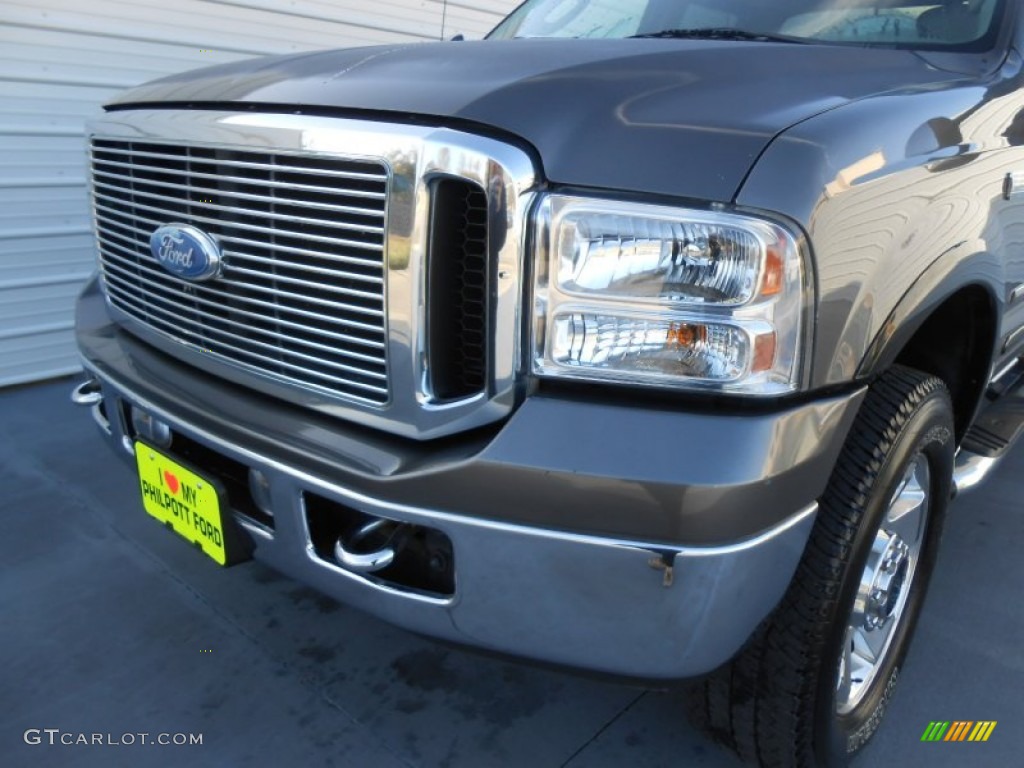 2006 F250 Super Duty Lariat Crew Cab 4x4 - Dark Shadow Gray Metallic / Medium Flint photo #10