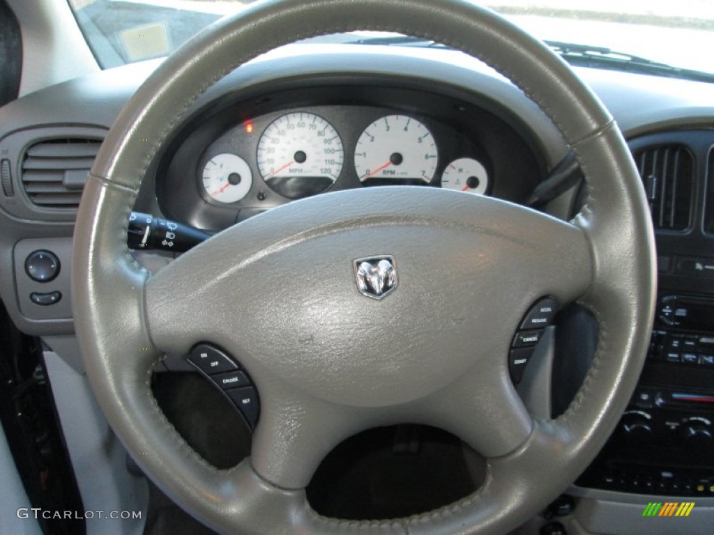 2007 Dodge Grand Caravan SXT Medium Slate Gray Steering Wheel Photo #77956806