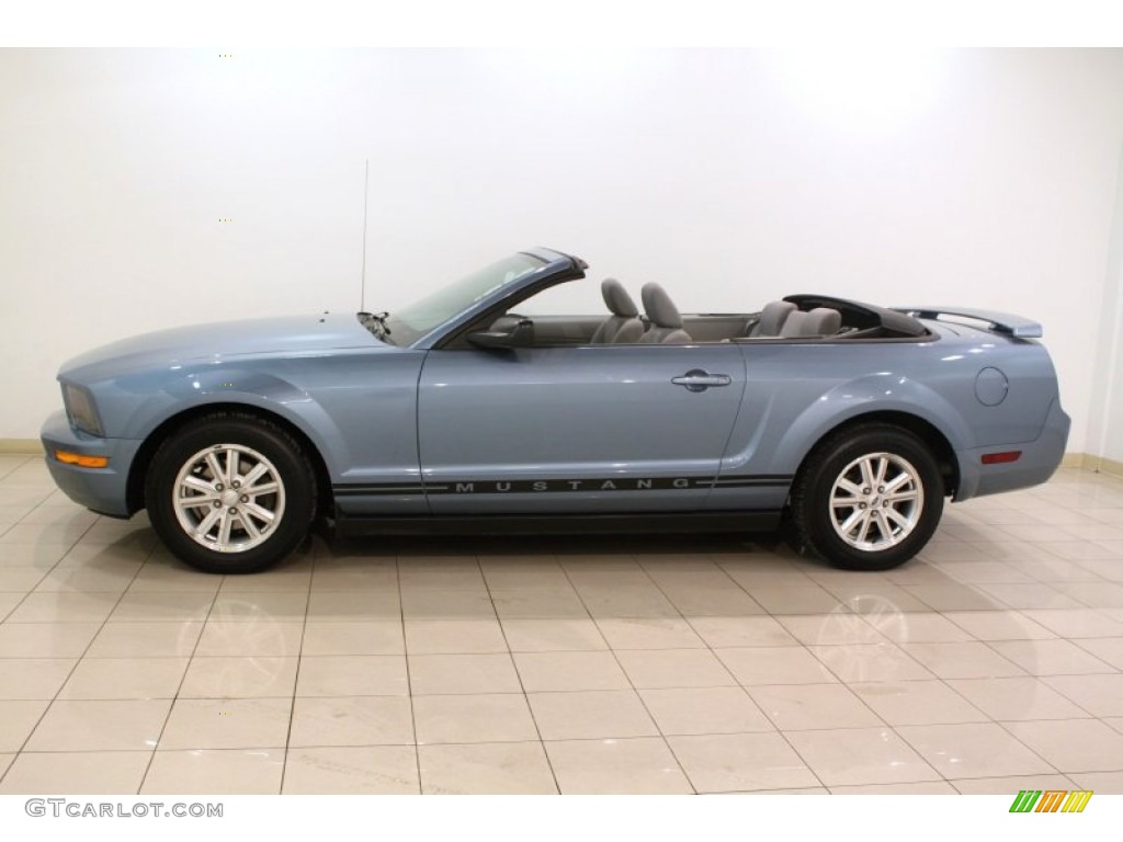 2007 Mustang V6 Premium Convertible - Windveil Blue Metallic / Light Graphite photo #4