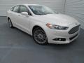 2013 White Platinum Metallic Tri-coat Ford Fusion SE 1.6 EcoBoost  photo #2