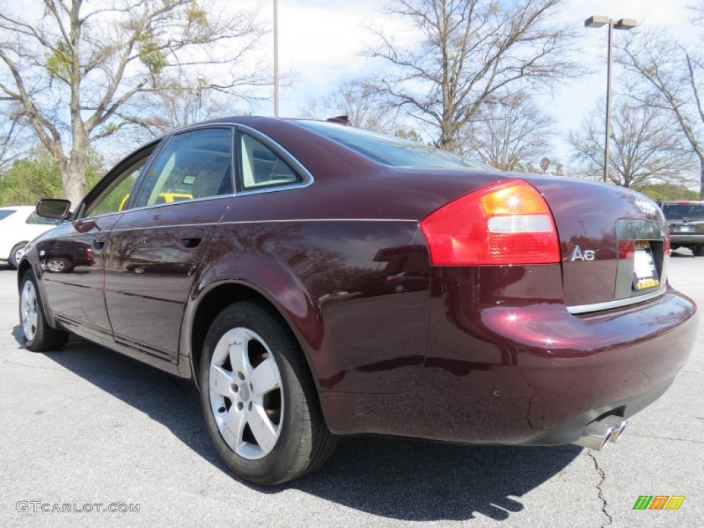 Burgundy Red Pearl Effect 2004 Audi A6 3.0 Sedan Exterior Photo #77960094