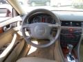2004 Audi A6 Beige Interior Steering Wheel Photo