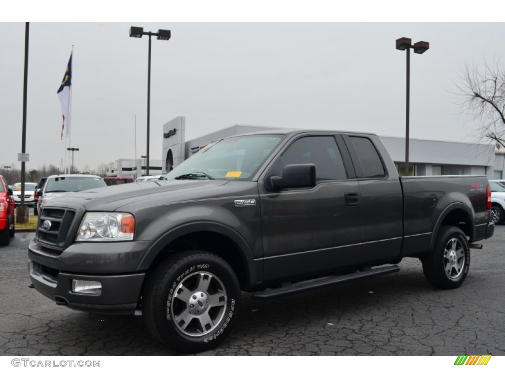 2004 F150 FX4 SuperCab 4x4 - Dark Shadow Grey Metallic / Black/Medium Flint photo #6