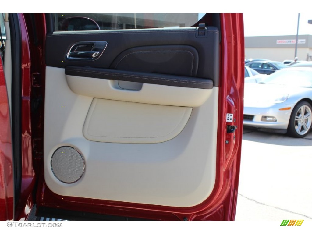 2013 Cadillac Escalade ESV Platinum Cocoa/Light Linen Door Panel Photo #77962734