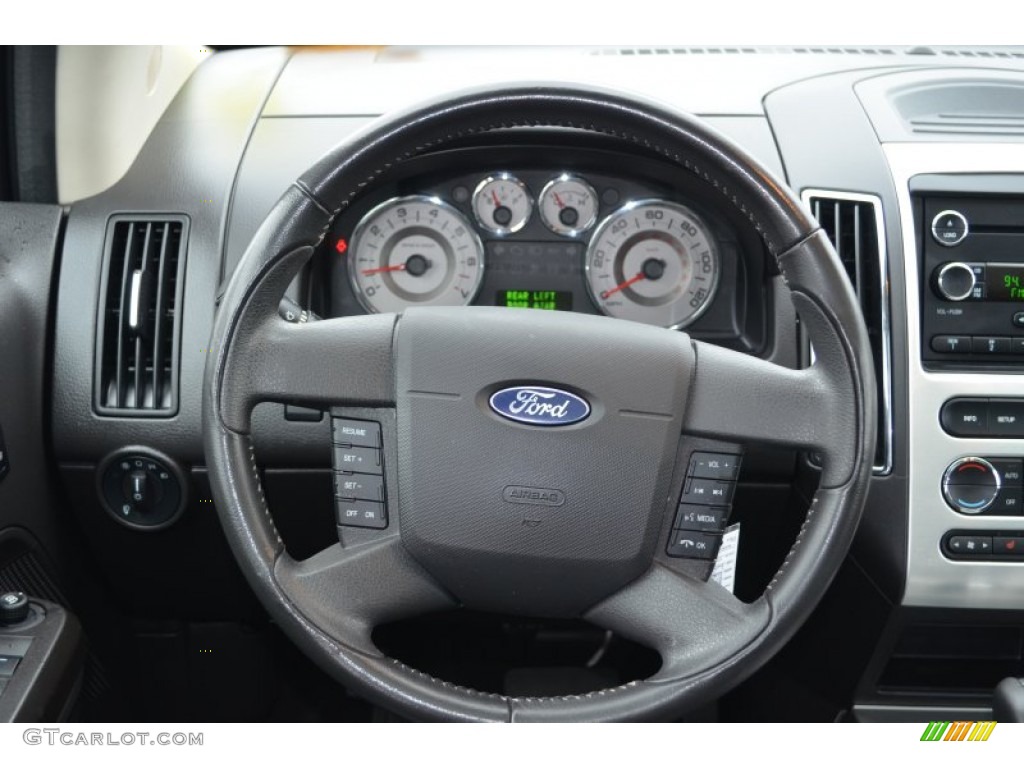 2010 Ford Edge Limited Charcoal Black Steering Wheel Photo #77963559