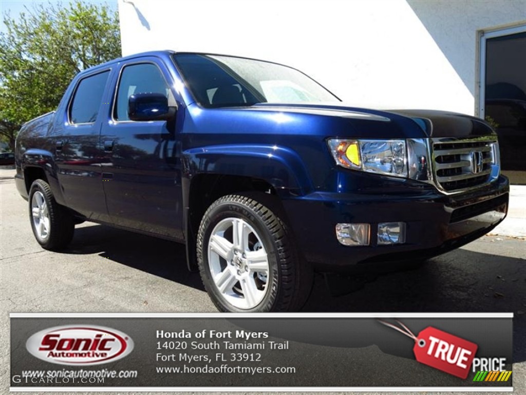 2013 Ridgeline RTL - Obsidian Blue Pearl / Gray photo #1