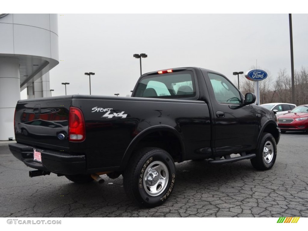 Black 2003 Ford F150 XL Sport Regular Cab 4x4 Exterior Photo #77964969