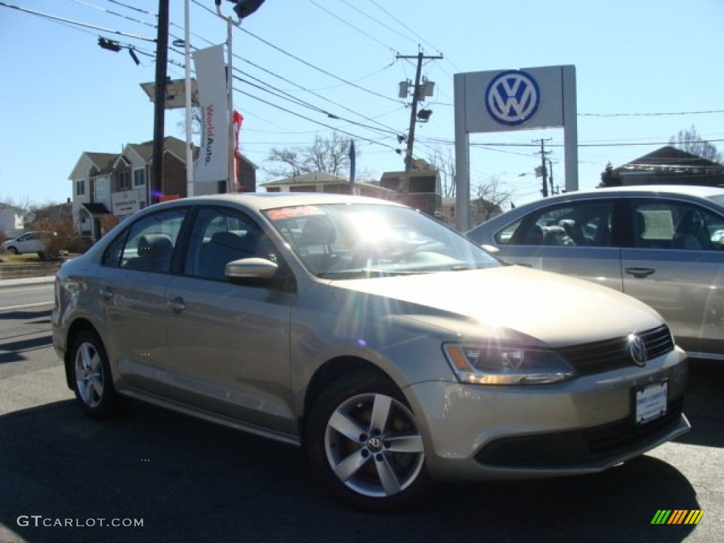 2012 Jetta TDI Sedan - Moonrock Silver Metallic / Titan Black photo #1