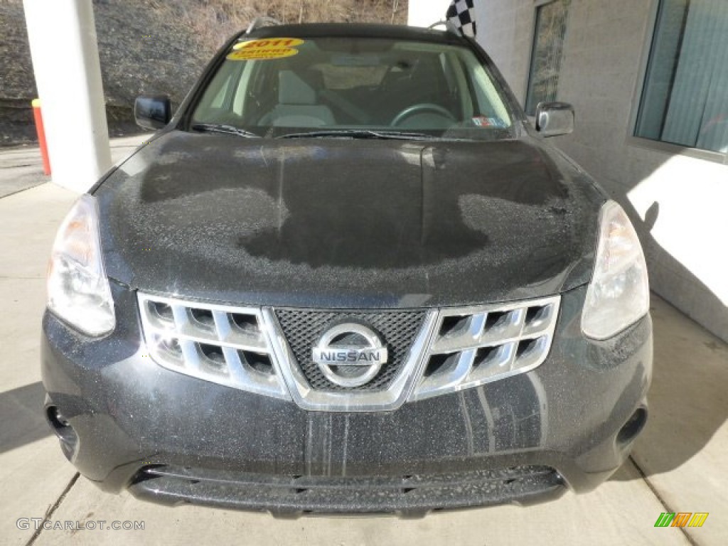 2011 Rogue SV AWD - Wicked Black / Black photo #6