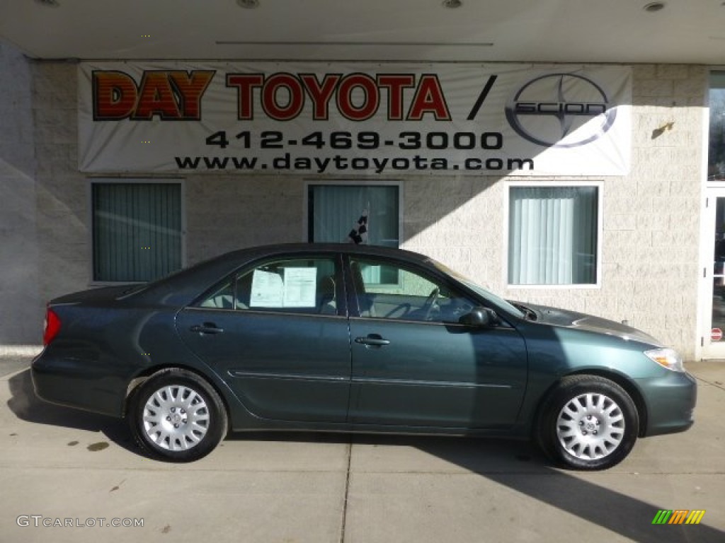 2002 Camry XLE - Aspen Green Pearl / Stone photo #1