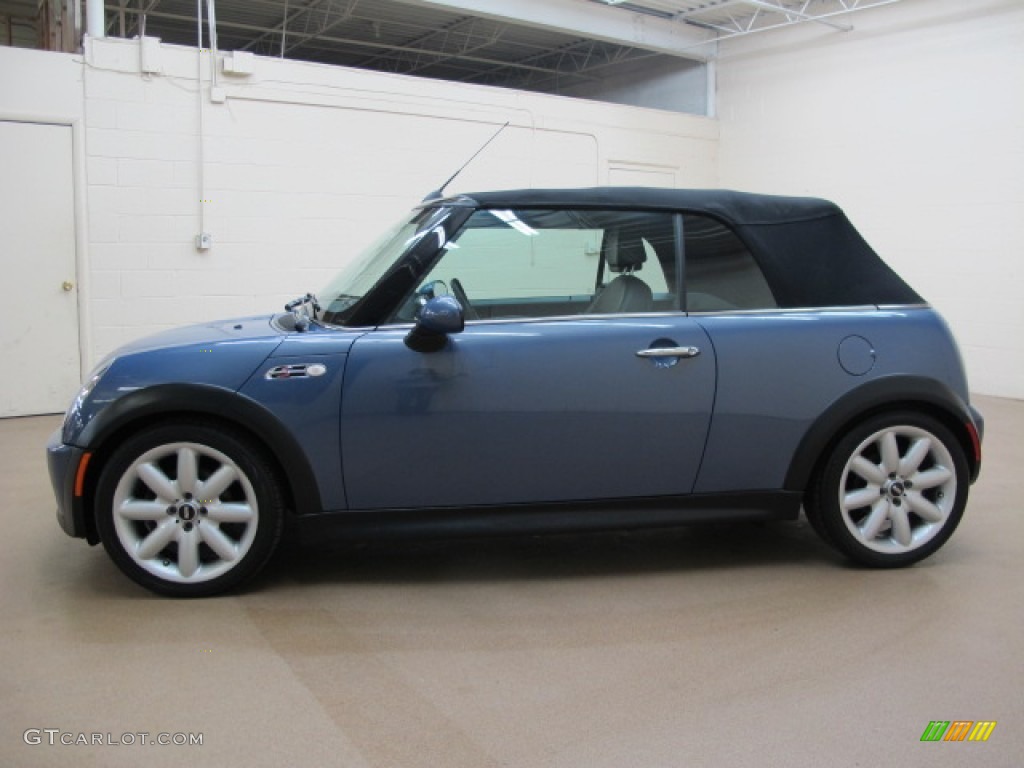 2005 Cooper S Convertible - Cool Blue Metallic / Panther Black photo #4