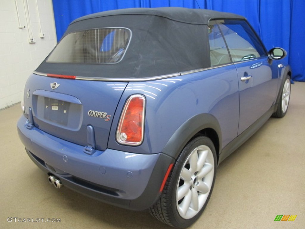 2005 Cooper S Convertible - Cool Blue Metallic / Panther Black photo #7
