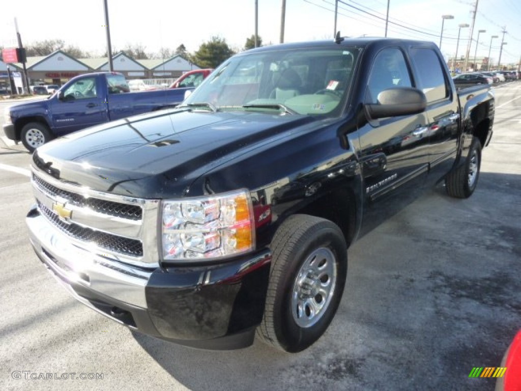 2009 Silverado 1500 LS Crew Cab 4x4 - Black / Dark Titanium photo #3