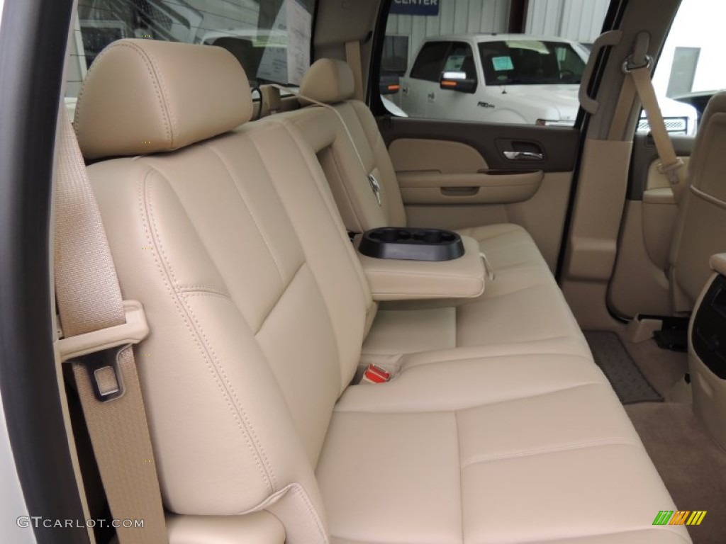 2012 Sierra 1500 SLT Crew Cab - White Diamond Tricoat / Very Dark Cashmere/Light Cashmere photo #8