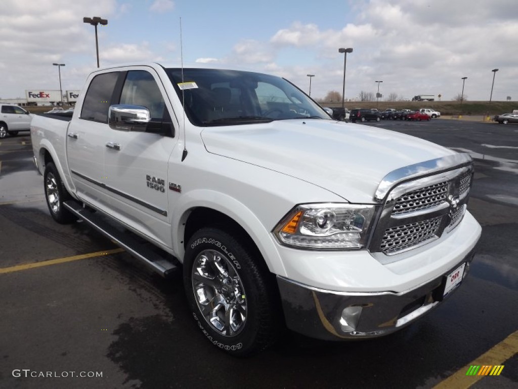 Bright White 2013 Ram 1500 Laramie Crew Cab 4x4 Exterior Photo #77968652