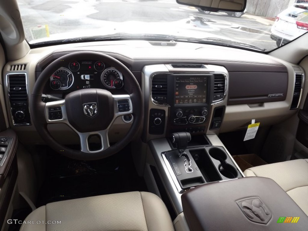 Canyon Brown/Light Frost Beige Interior 2013 Ram 1500 Laramie Crew Cab 4x4 Photo #77968799
