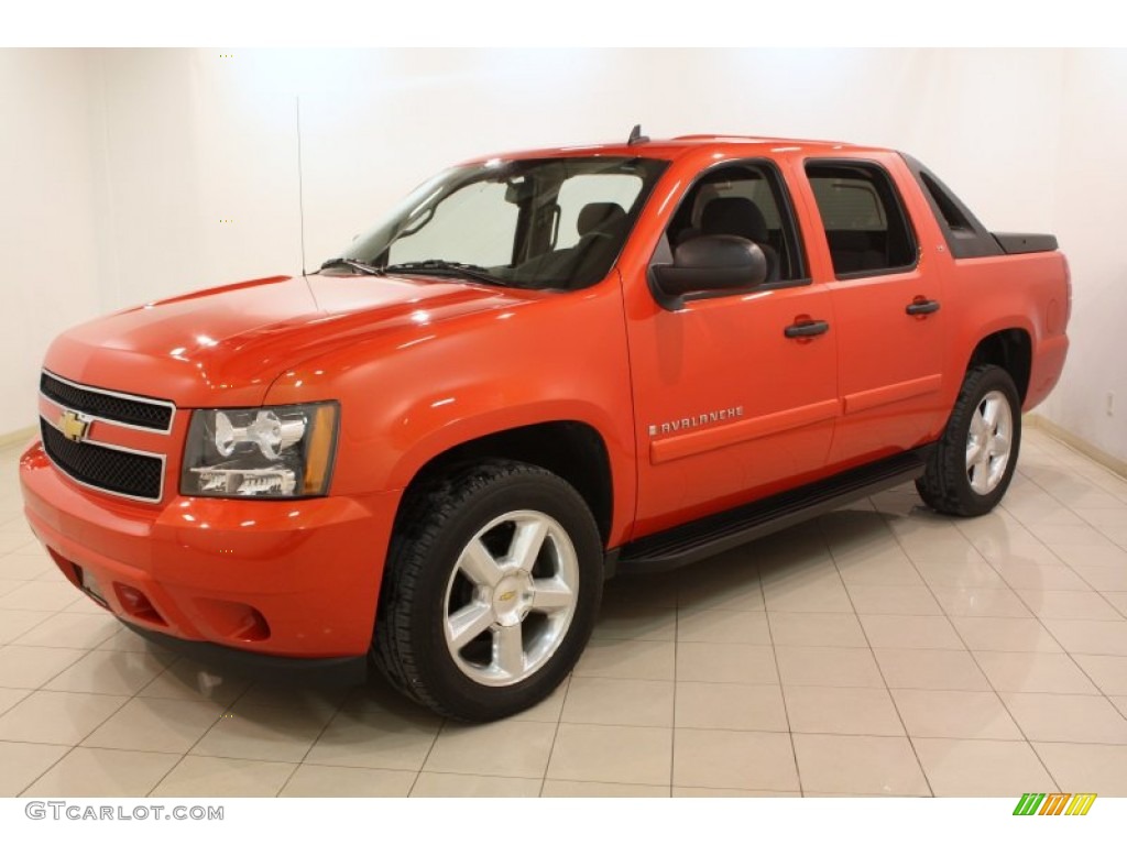 2009 Avalanche LT 4x4 - Inferno Orange Metallic / Ebony photo #3