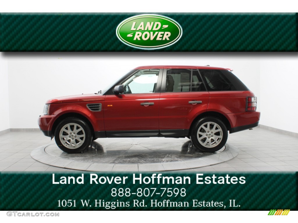 2008 Range Rover Sport HSE - Rimini Red Metallic / Ivory photo #2