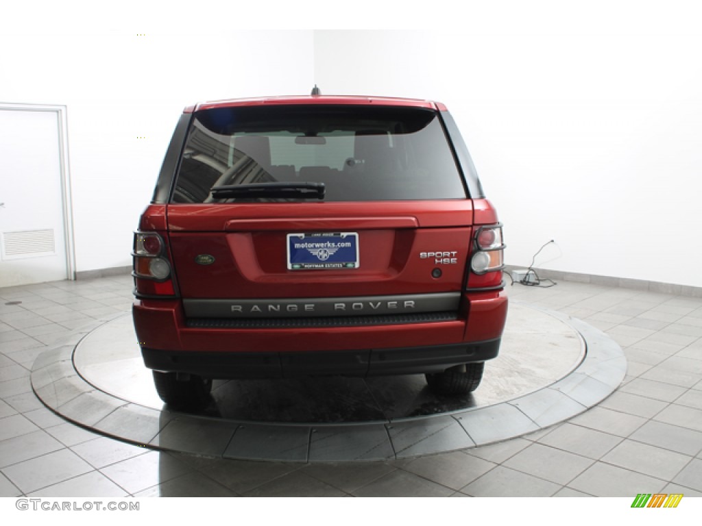 2008 Range Rover Sport HSE - Rimini Red Metallic / Ivory photo #4