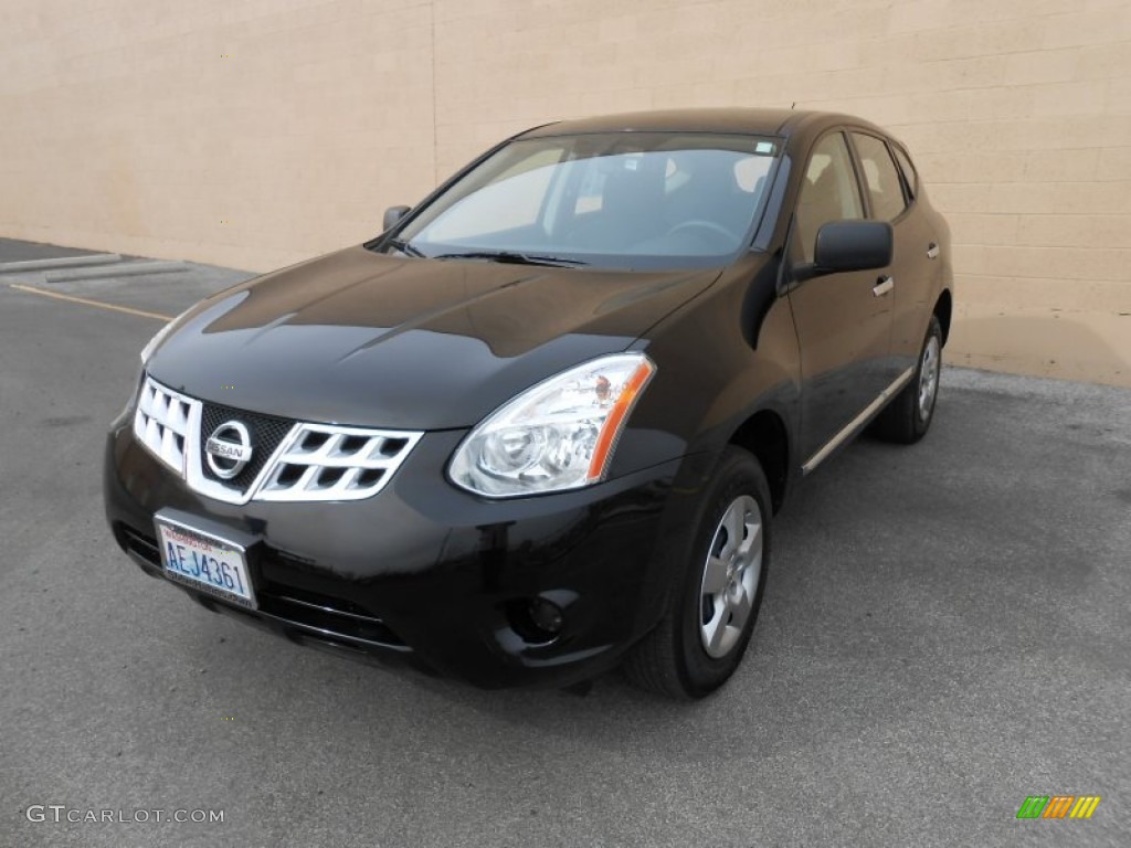 2011 Rogue S AWD - Wicked Black / Black photo #2
