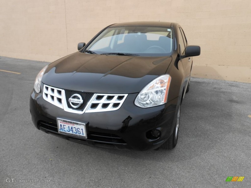 2011 Rogue S AWD - Wicked Black / Black photo #3