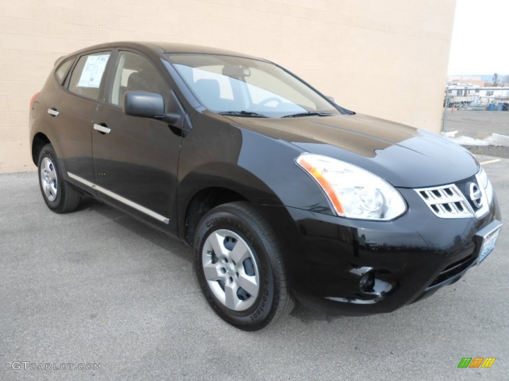 2011 Rogue S AWD - Wicked Black / Black photo #6