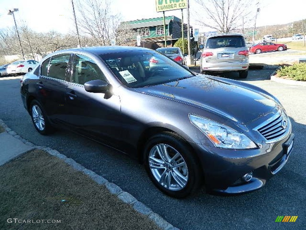 2011 G 25 x AWD Sedan - Blue Slate / Graphite photo #9