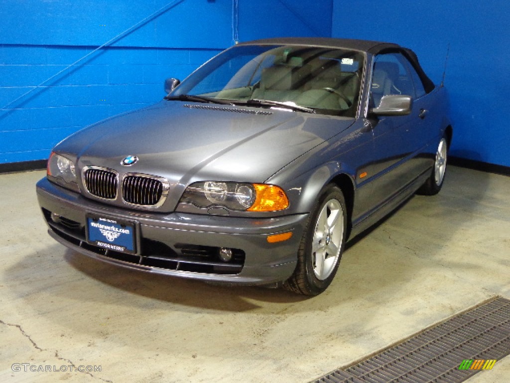 2002 3 Series 325i Convertible - Steel Grey Metallic / Grey photo #3