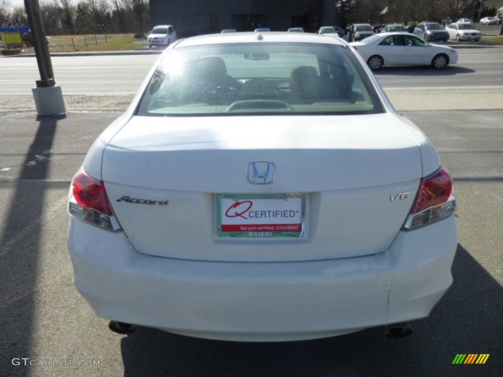 2008 Accord EX-L V6 Sedan - Taffeta White / Ivory photo #5