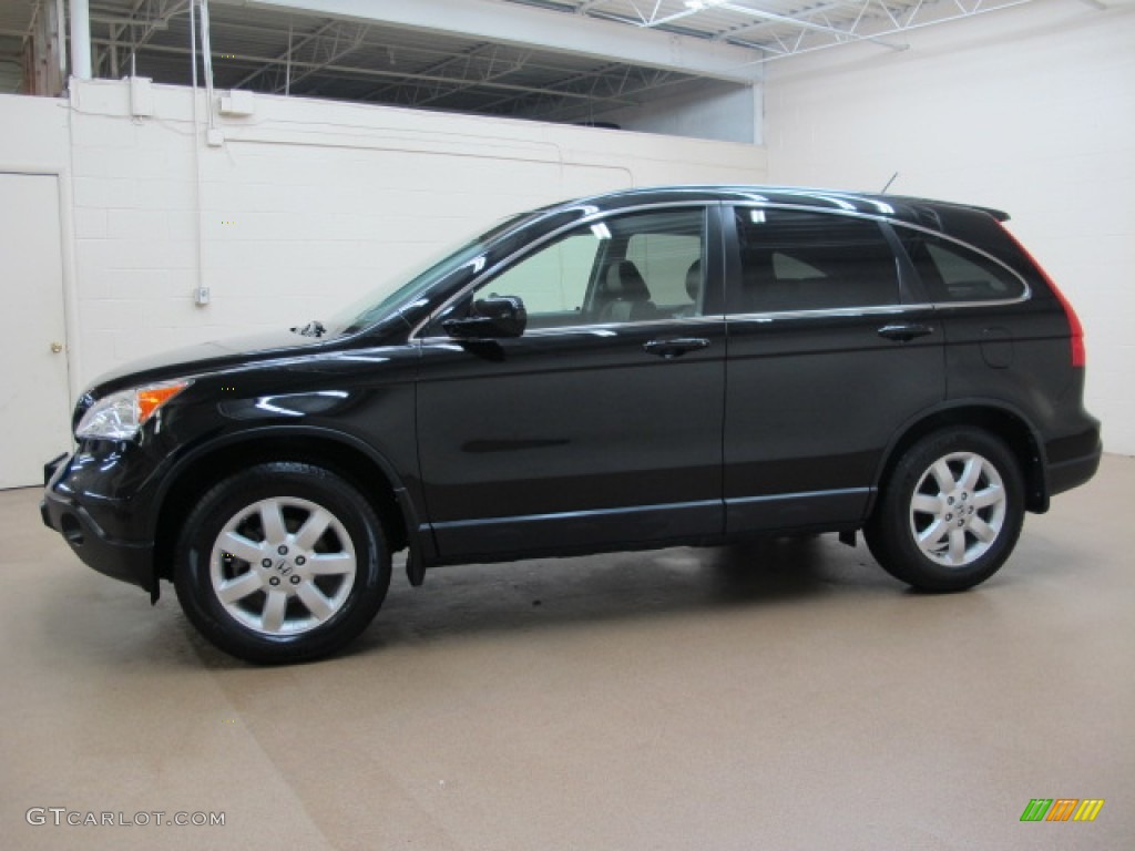 2009 CR-V EX-L 4WD - Crystal Black Pearl / Black photo #4