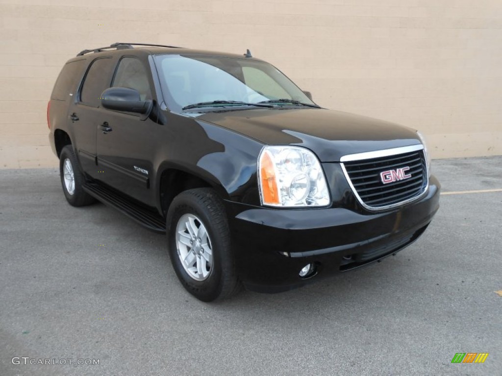 2012 Yukon SLT 4x4 - Onyx Black / Light Titanium photo #1