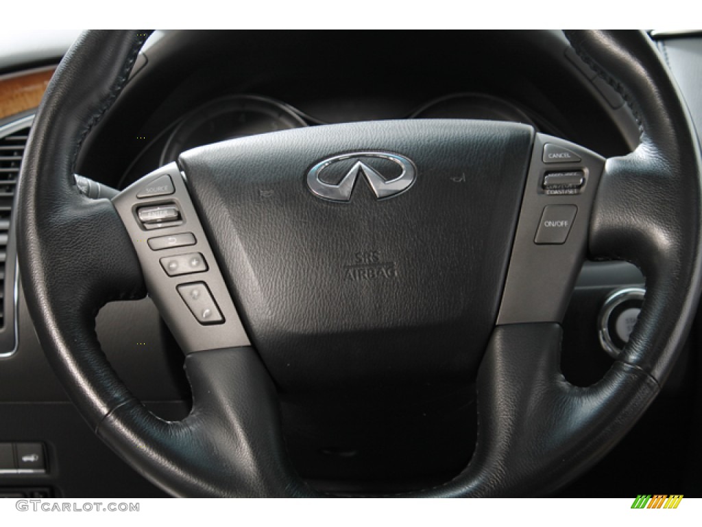 2011 Infiniti QX 56 4WD Graphite Steering Wheel Photo #77976671