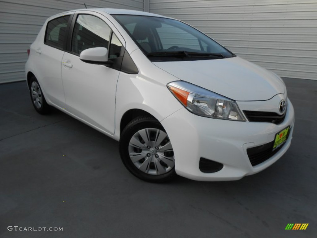 2012 Yaris L 5 Door - Super White / Dark Gray photo #1