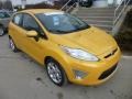 2011 Yellow Blaze Metallic Tri-Coat Ford Fiesta SES Hatchback  photo #2