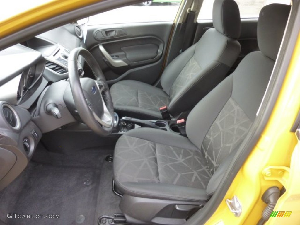 Charcoal Black/Blue Cloth Interior 2011 Ford Fiesta SES Hatchback Photo #77978049