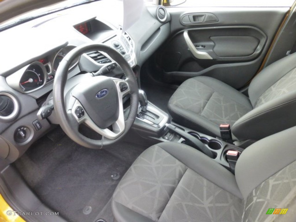 Charcoal Black/Blue Cloth Interior 2011 Ford Fiesta SES Hatchback Photo #77978074