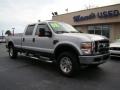 2008 Silver Metallic Ford F250 Super Duty Lariat Crew Cab 4x4  photo #3