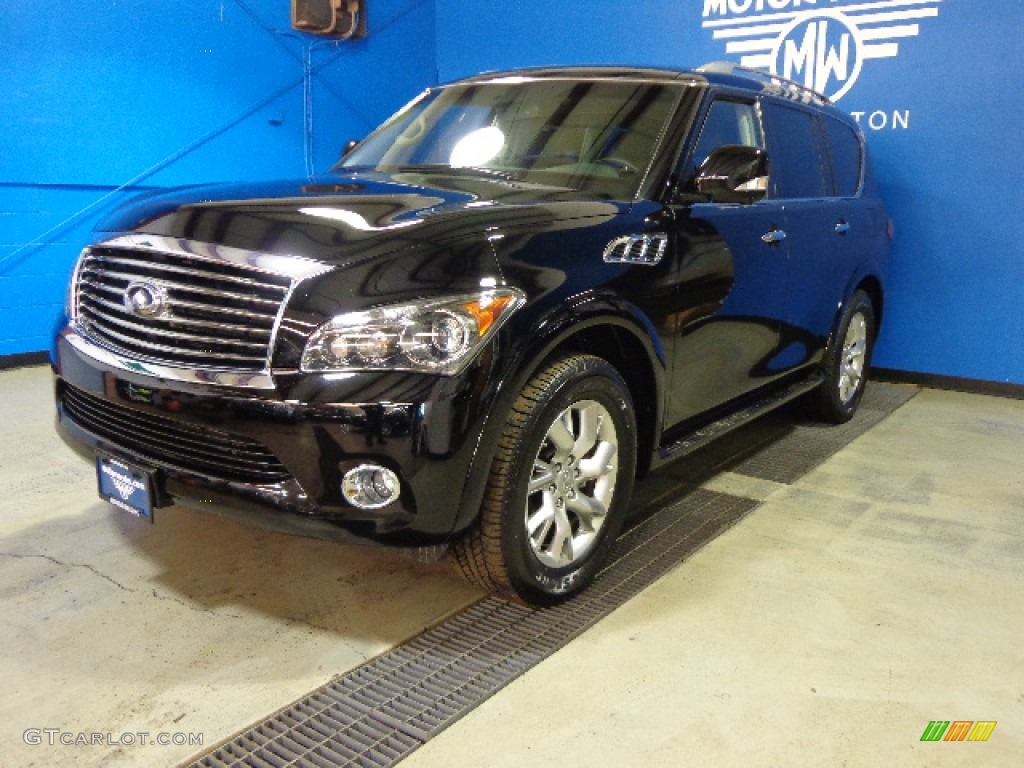 2012 QX 56 4WD - Black Obsidian / Graphite photo #1