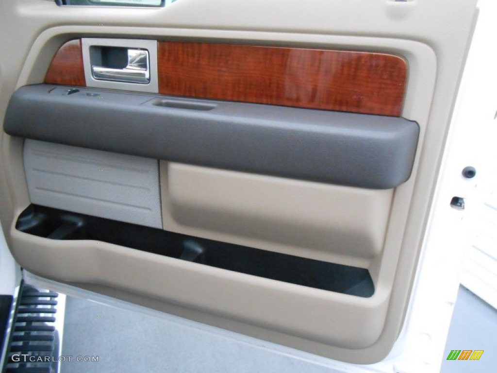 2010 Ford F150 Lariat SuperCrew Tan Door Panel Photo #77980868
