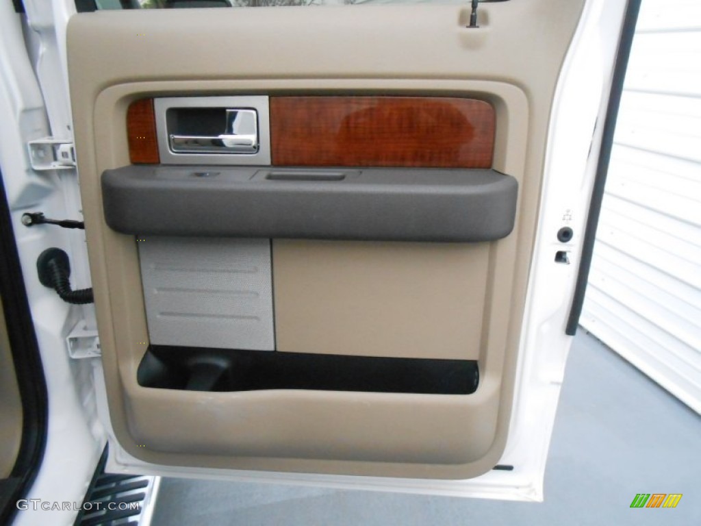 2010 Ford F150 Lariat SuperCrew Tan Door Panel Photo #77980925