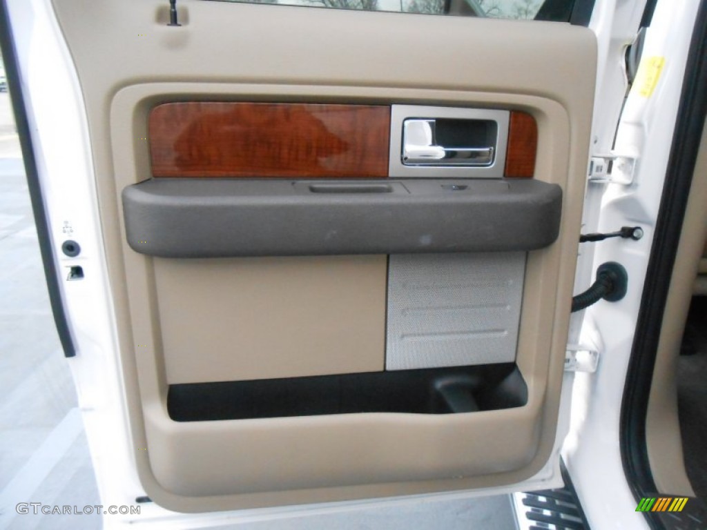2010 Ford F150 Lariat SuperCrew Tan Door Panel Photo #77980989