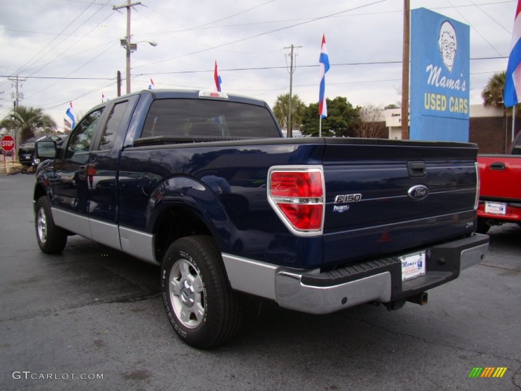 2010 F150 XLT SuperCab - Dark Blue Pearl Metallic / Medium Stone photo #6