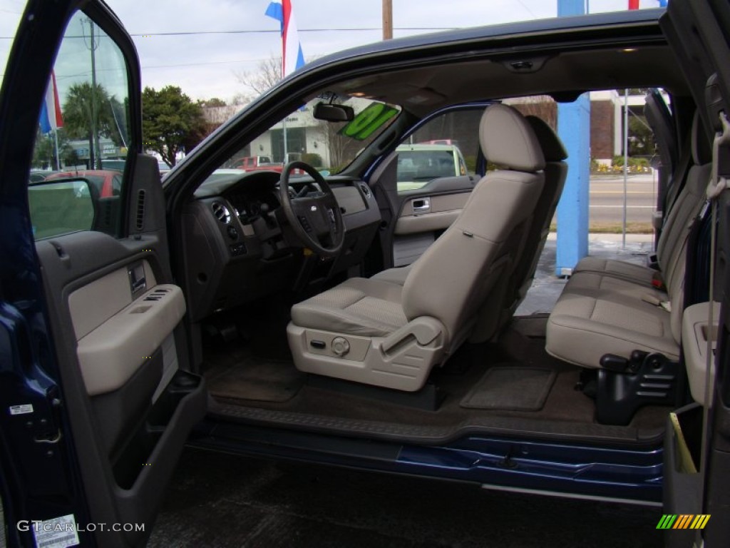 2010 F150 XLT SuperCab - Dark Blue Pearl Metallic / Medium Stone photo #10