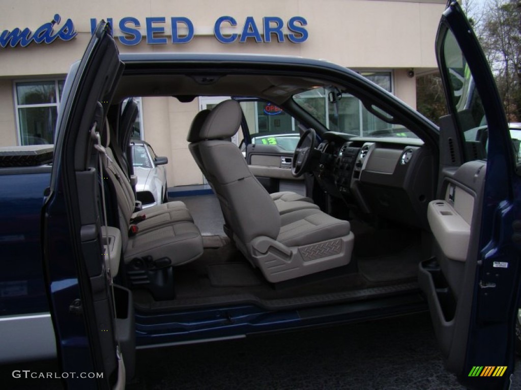 2010 F150 XLT SuperCab - Dark Blue Pearl Metallic / Medium Stone photo #13